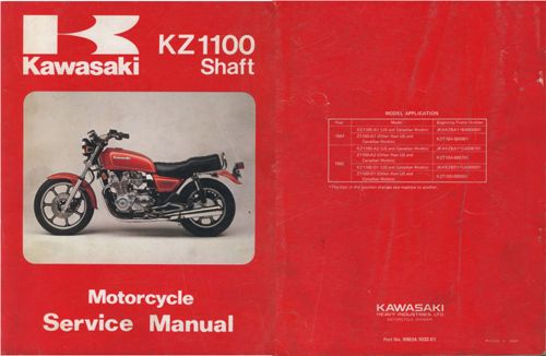 SERVICE MANUAL KZ1100 SHAFT